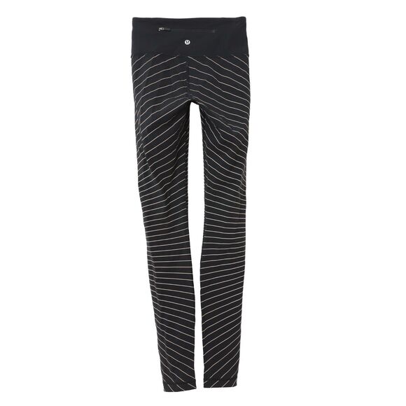 LULULEMON 2018 Speed Wunder Tight Reflective 28" 2 Striped High Beam Black B57 - Picture 3 of 6